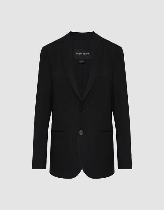 Notch Lapel Straight Blazer