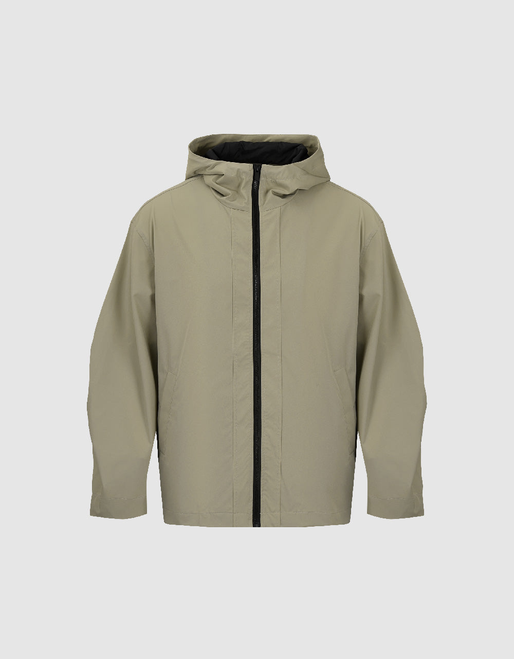 Zipper Front Hooded Jacket