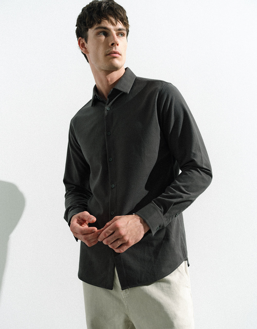 Button Up Straight Shirt