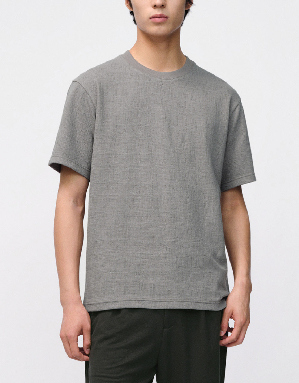 Drop Shoulder Sleeve Crew Neck T-Shirt