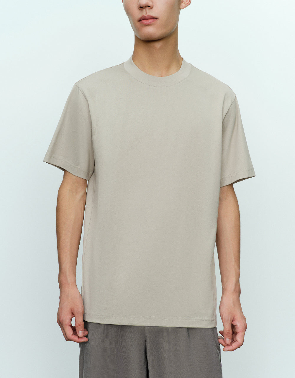 Drop Shoulder Sleeve Crew Neck T-Shirt