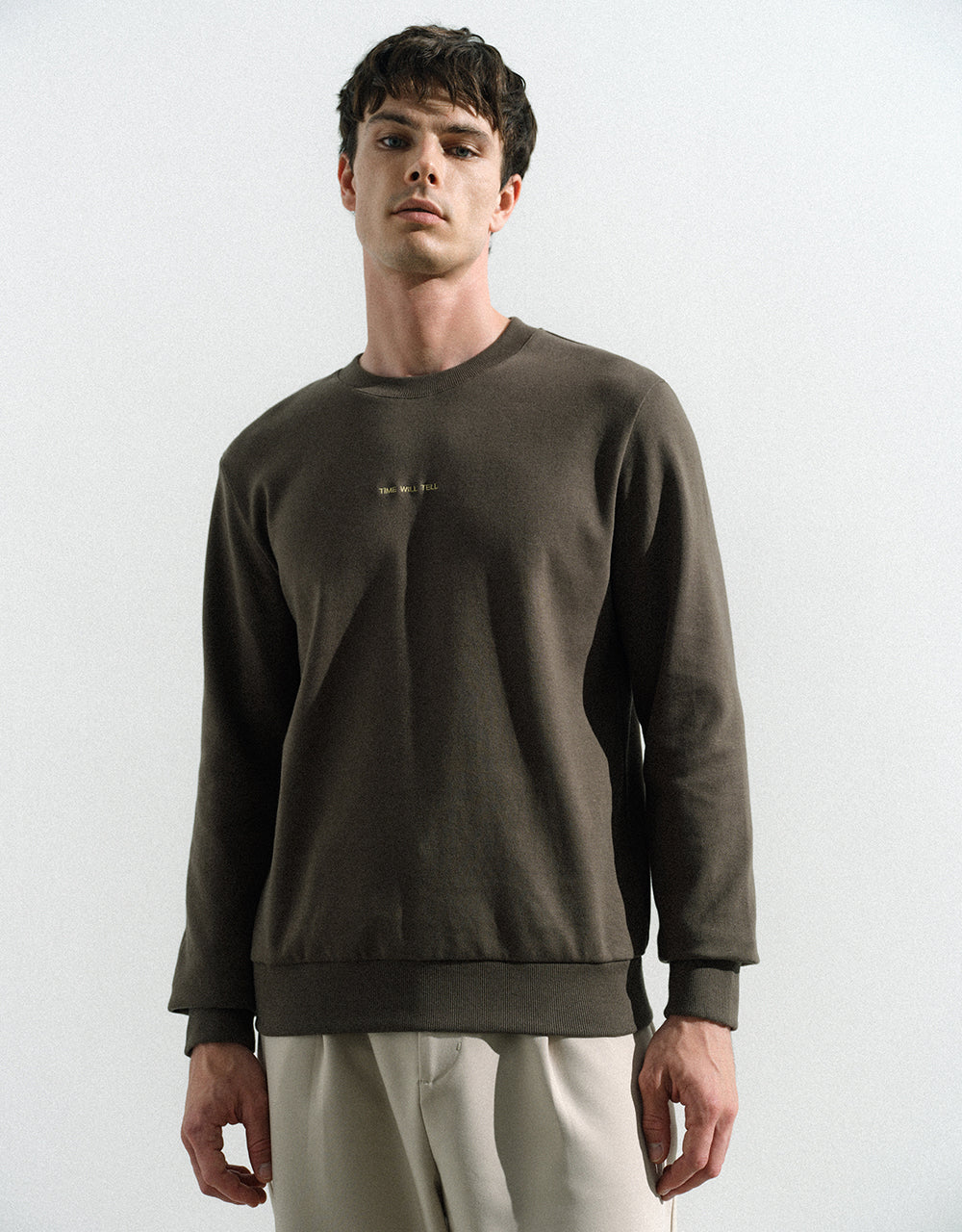 Crew Neck Straight Sweatshirt