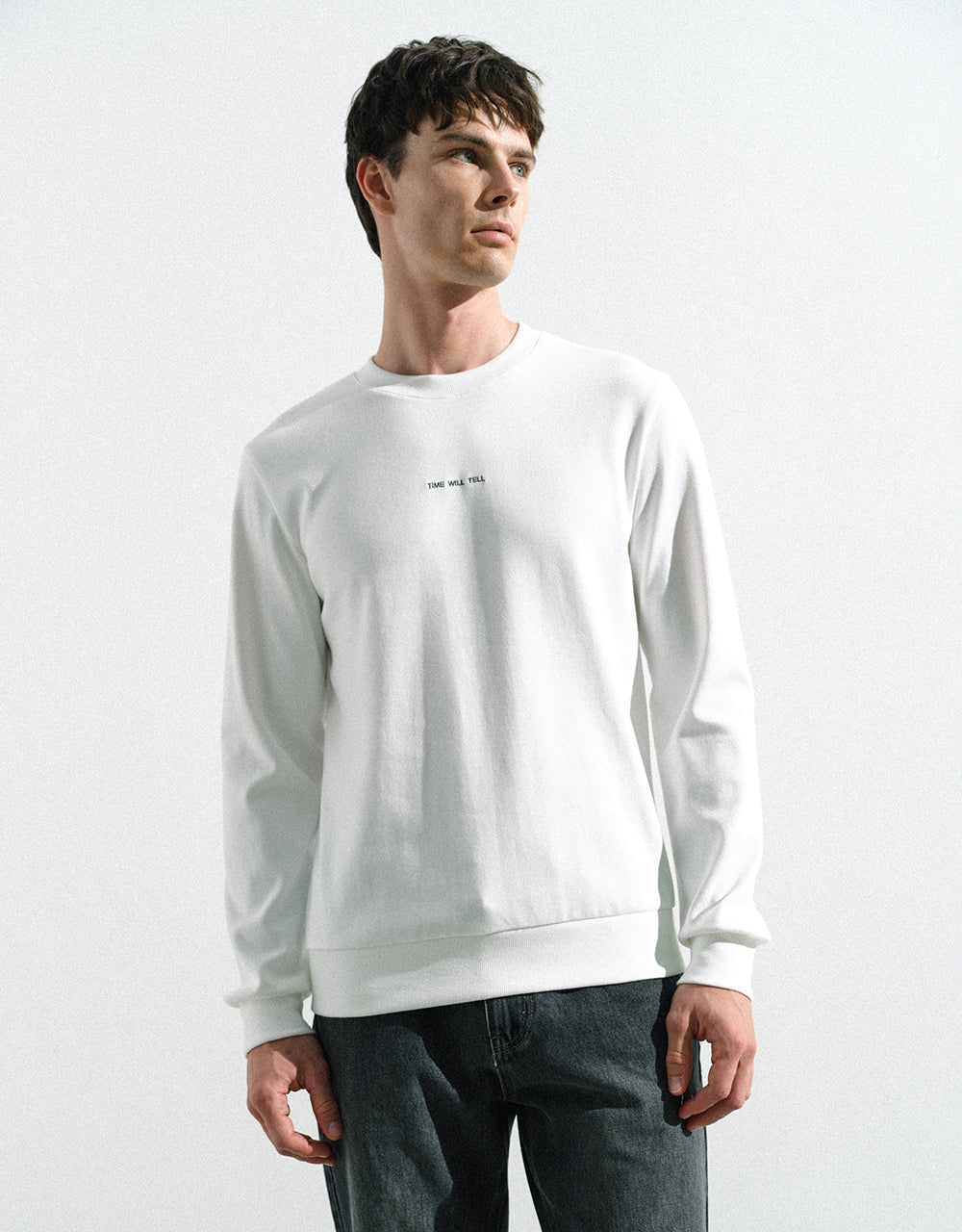 Crew Neck Straight Sweatshirt