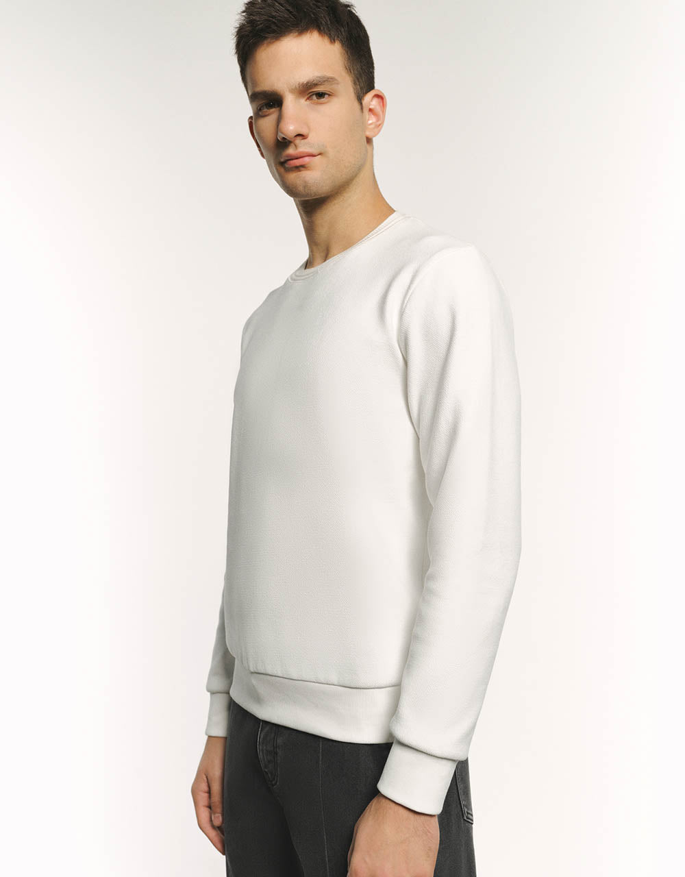 Crew Neck Straight Sweatshirt