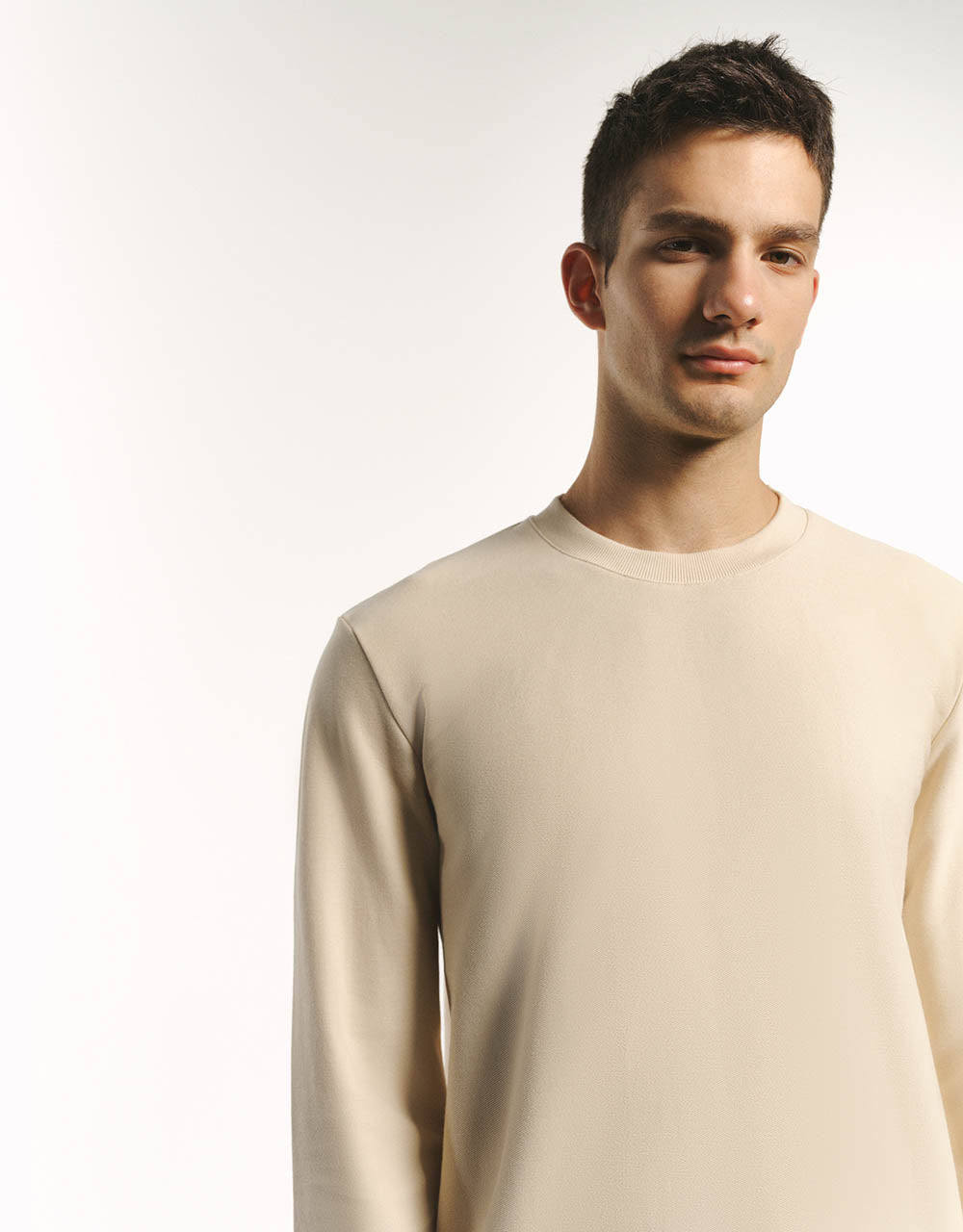 Crew Neck A-Line Knitted T-Shirt