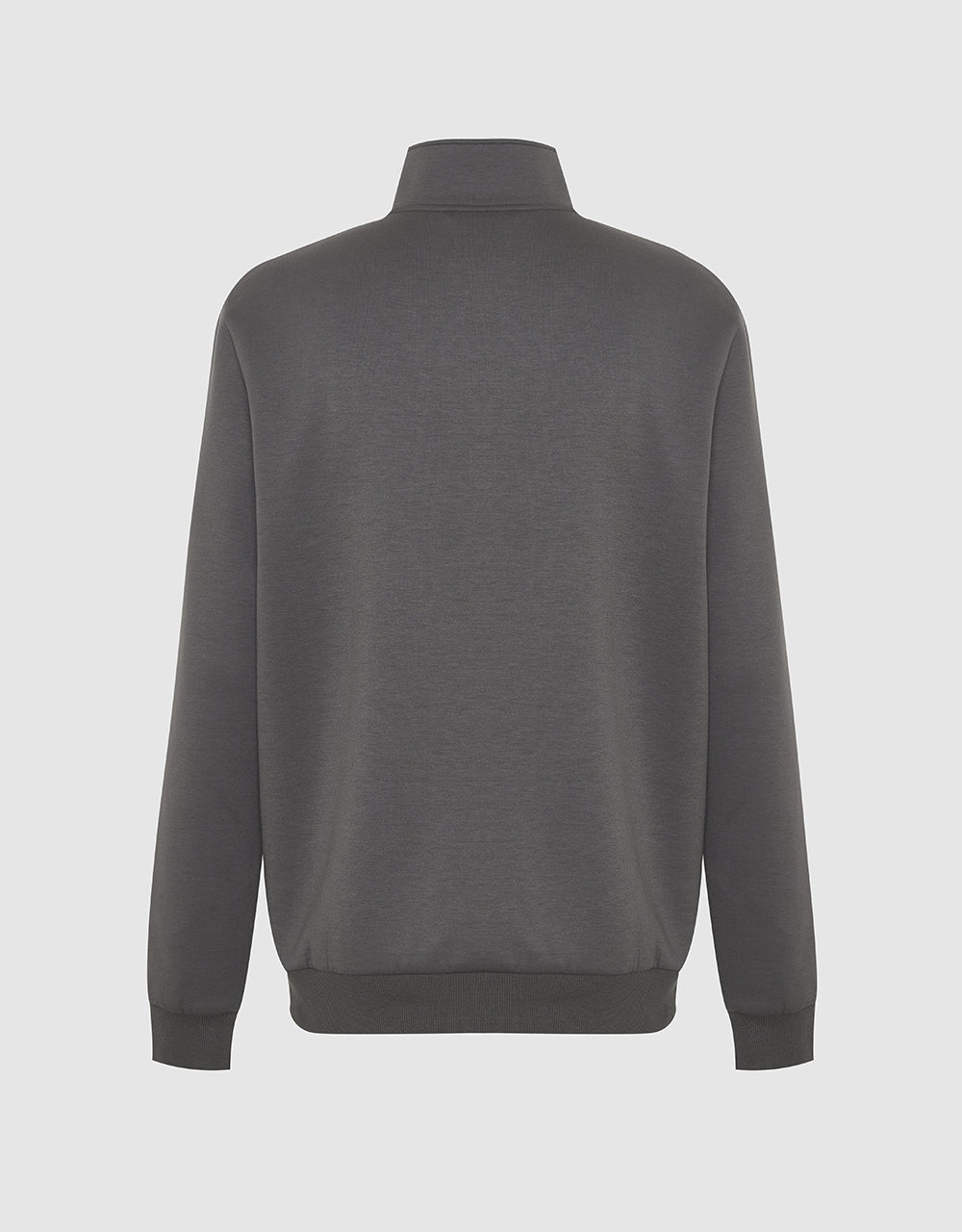 Zip Half Placket Stand Collar Sweatshirt