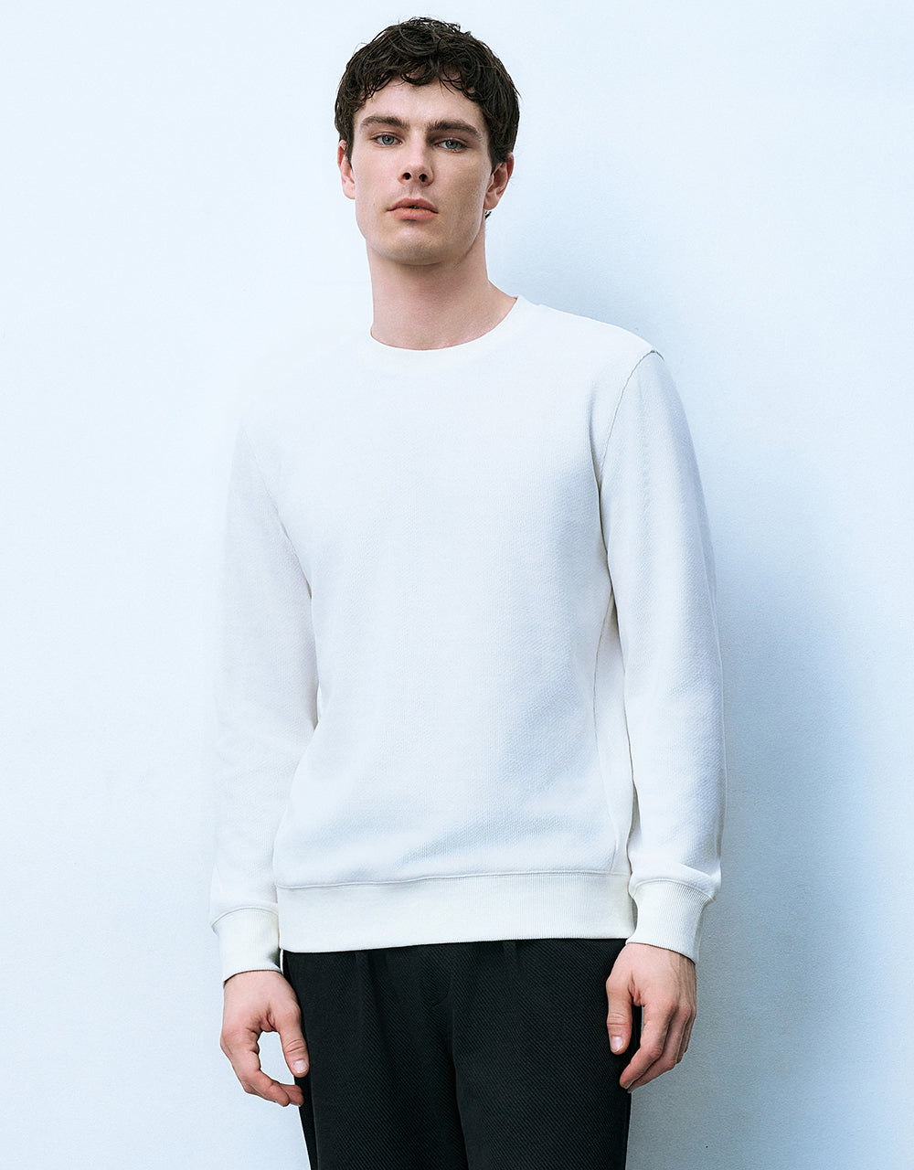 Crew Neck Straight Sweatshirt