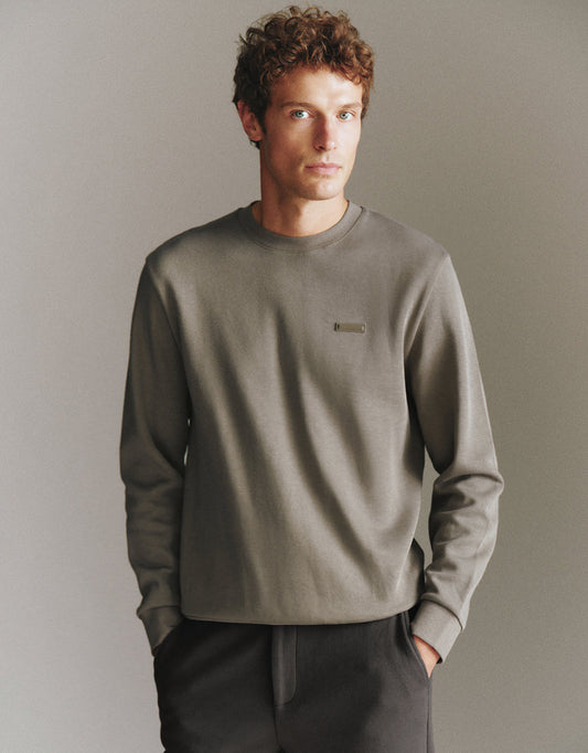 Crew Neck Straight Sweatshirt