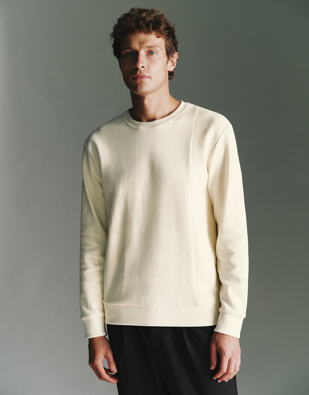 Crew Neck Straight Sweatshirt