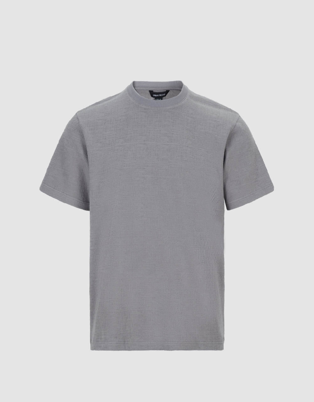 Textured Crew Neck Knitted T-Shirt