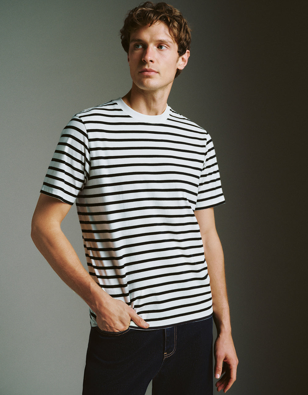 Striped Crew Neck T-Shirt