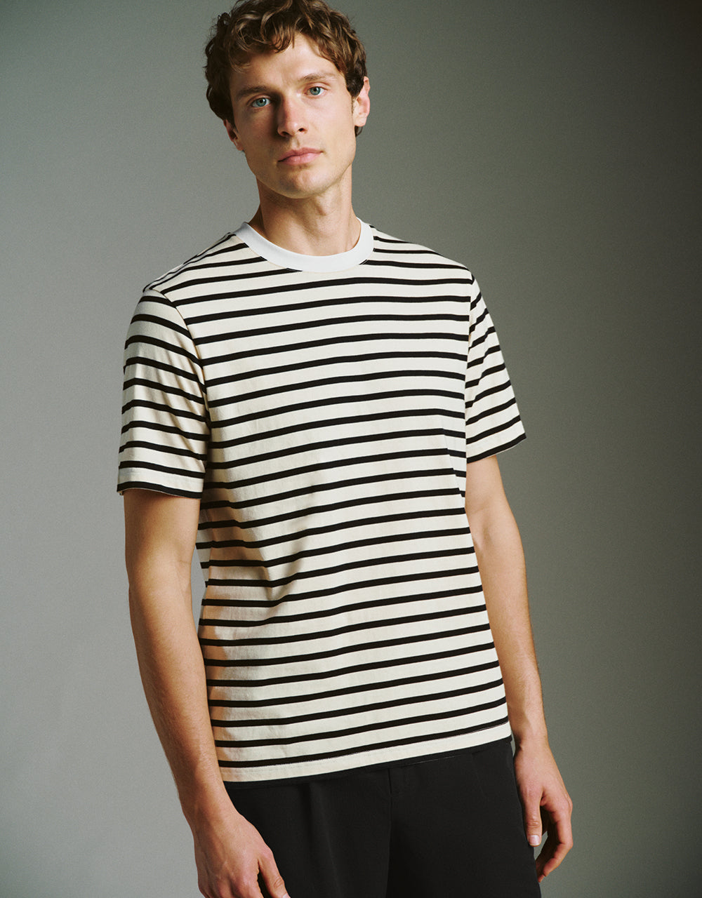 Striped Crew Neck T-Shirt