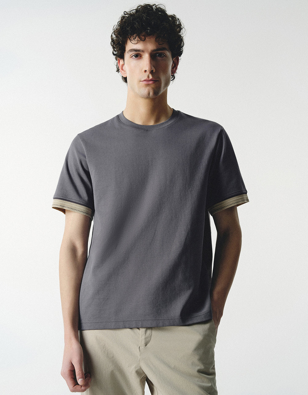 Crew Neck Knitted T-Shirt