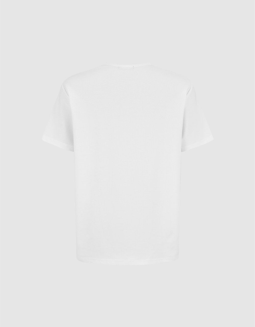 Button Half Placket Crew Neck Straight T-Shirt