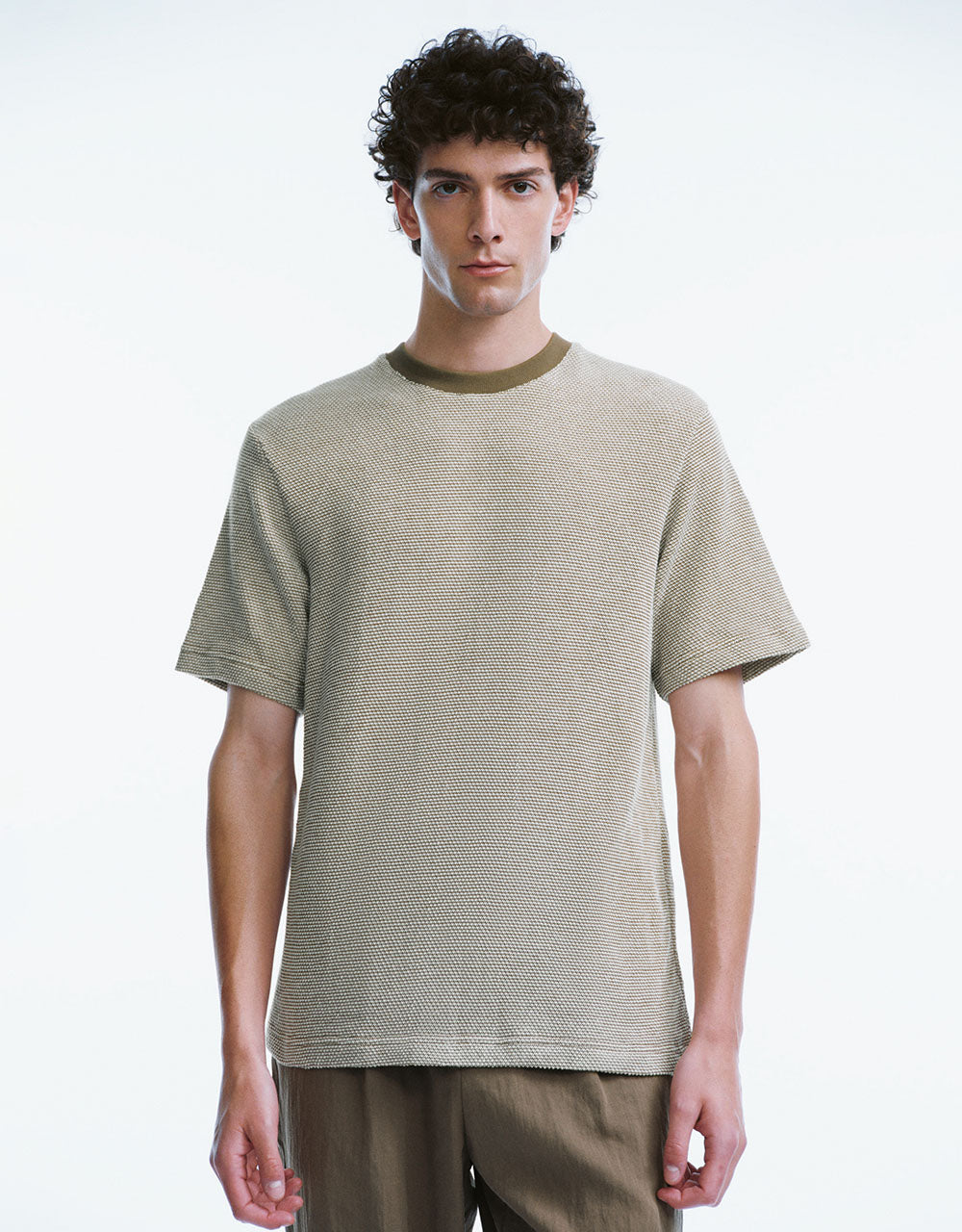 Crew Neck Knitted T-Shirt