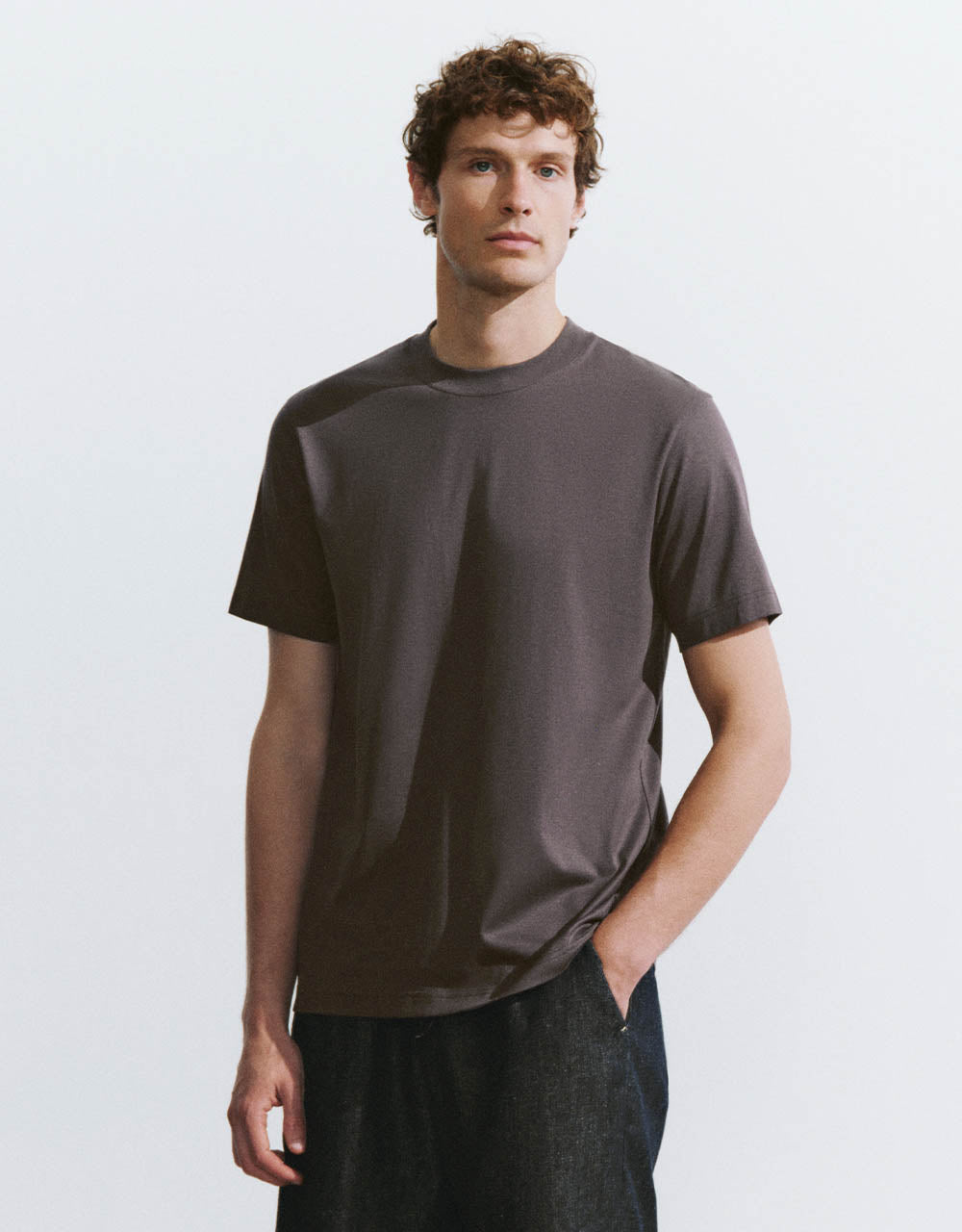 Crew Neck Straight T-Shirt