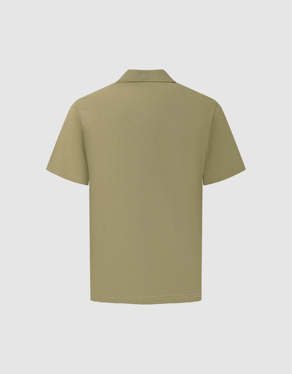 Button Half Placket Knitted Polo Shirt