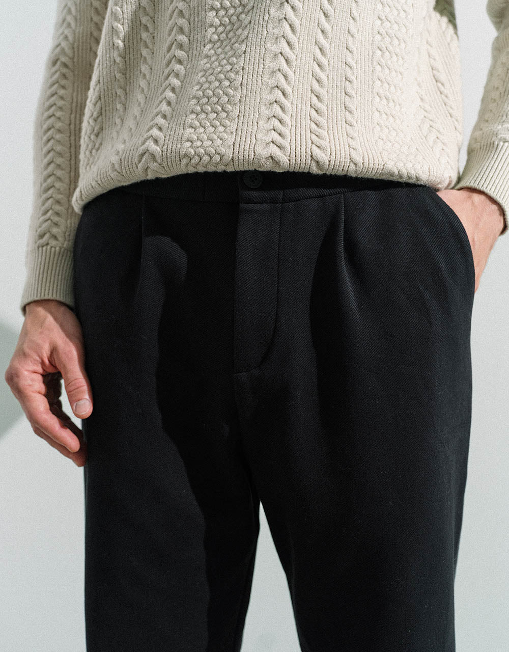 Knitted Carrot Fit Pants