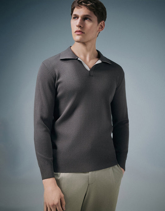 Lapel Knitted T-Shirt