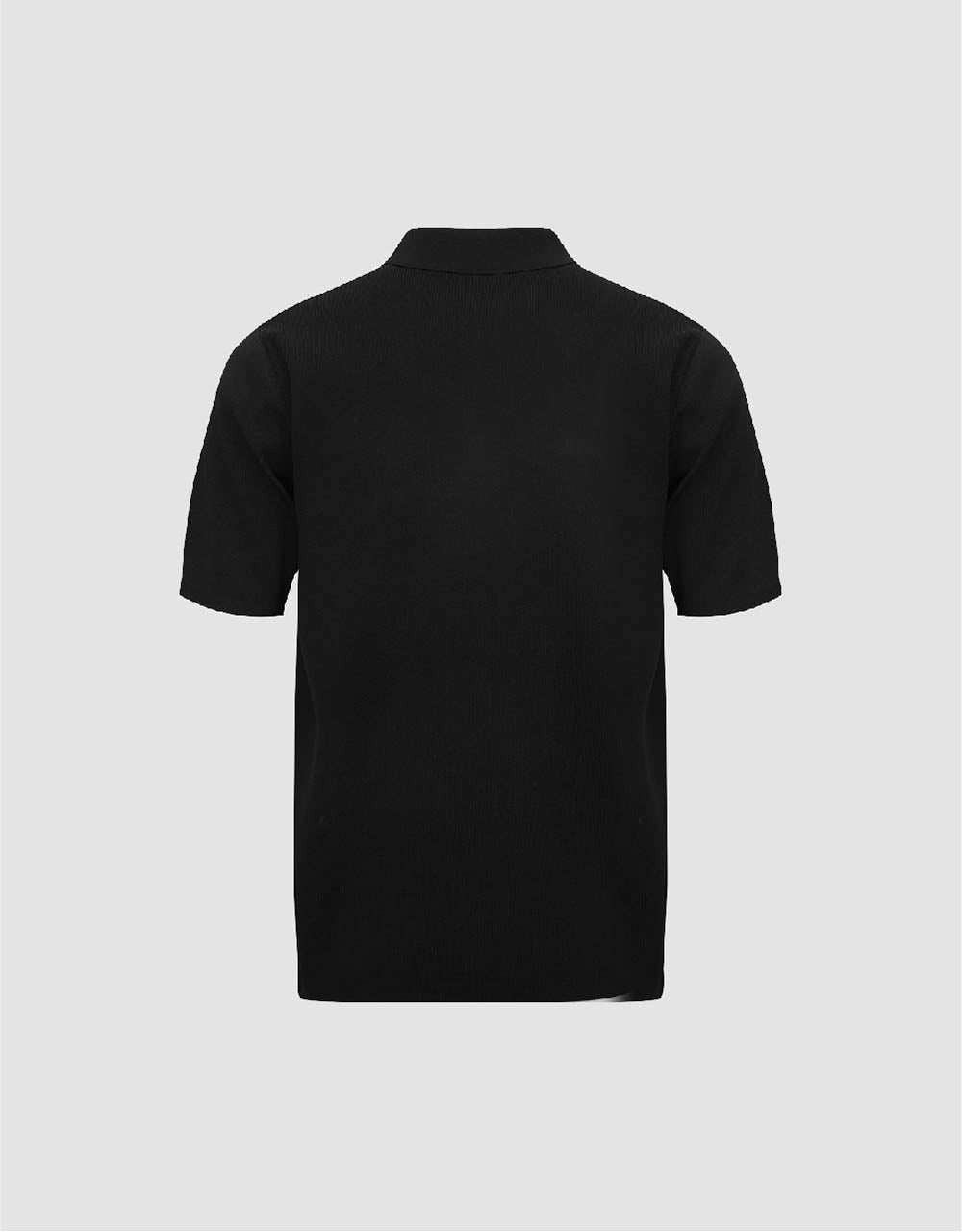 Button Half Placket Knitted T-Shirt