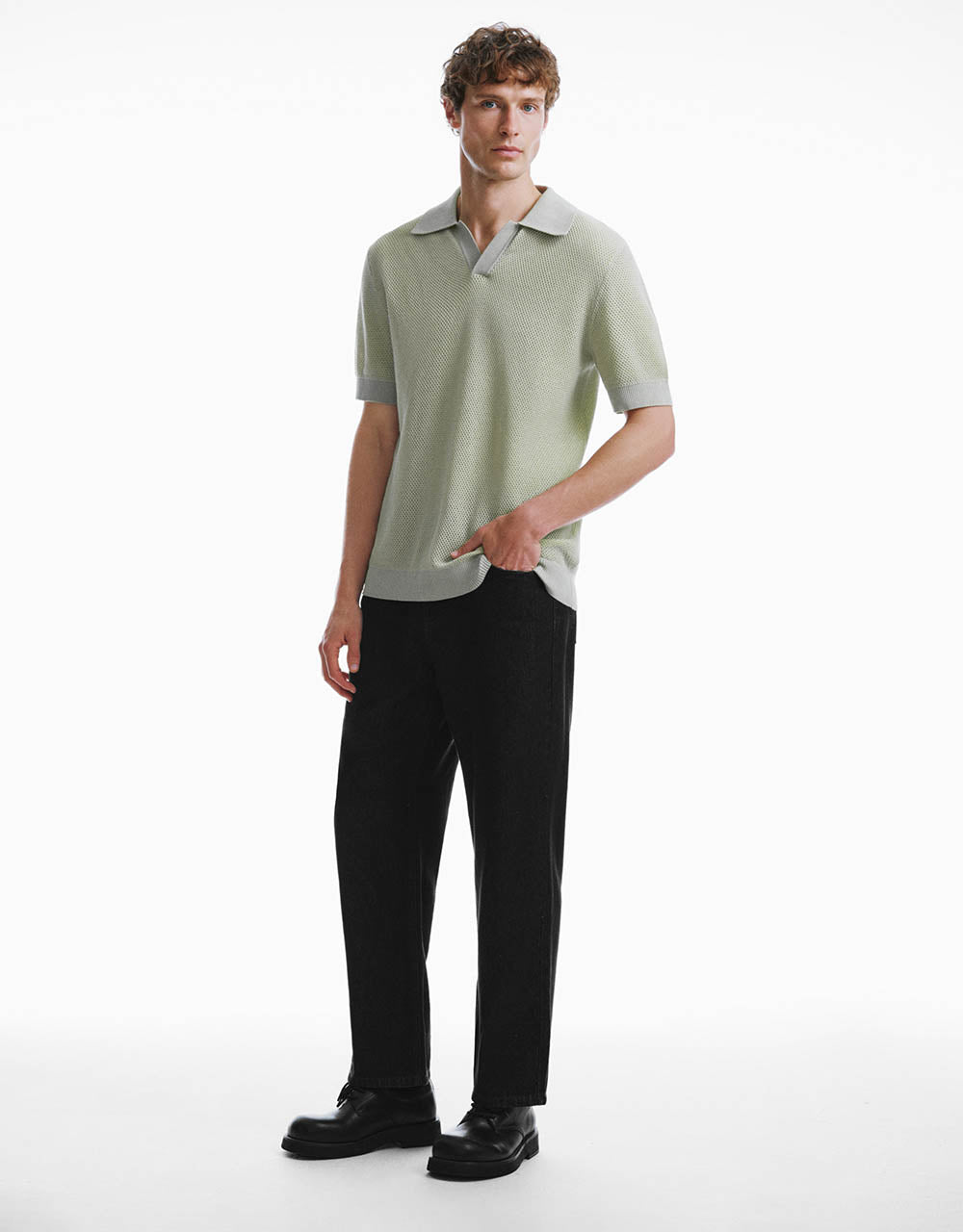 Lapel Knitted T-Shirt