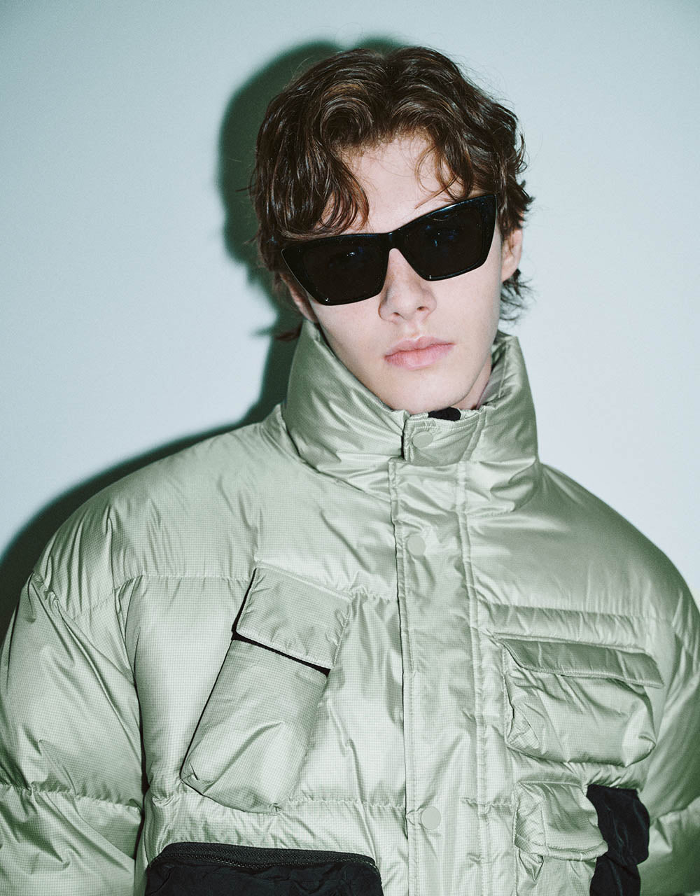 Multi-Pocket Stand Collar Puffer Jacket