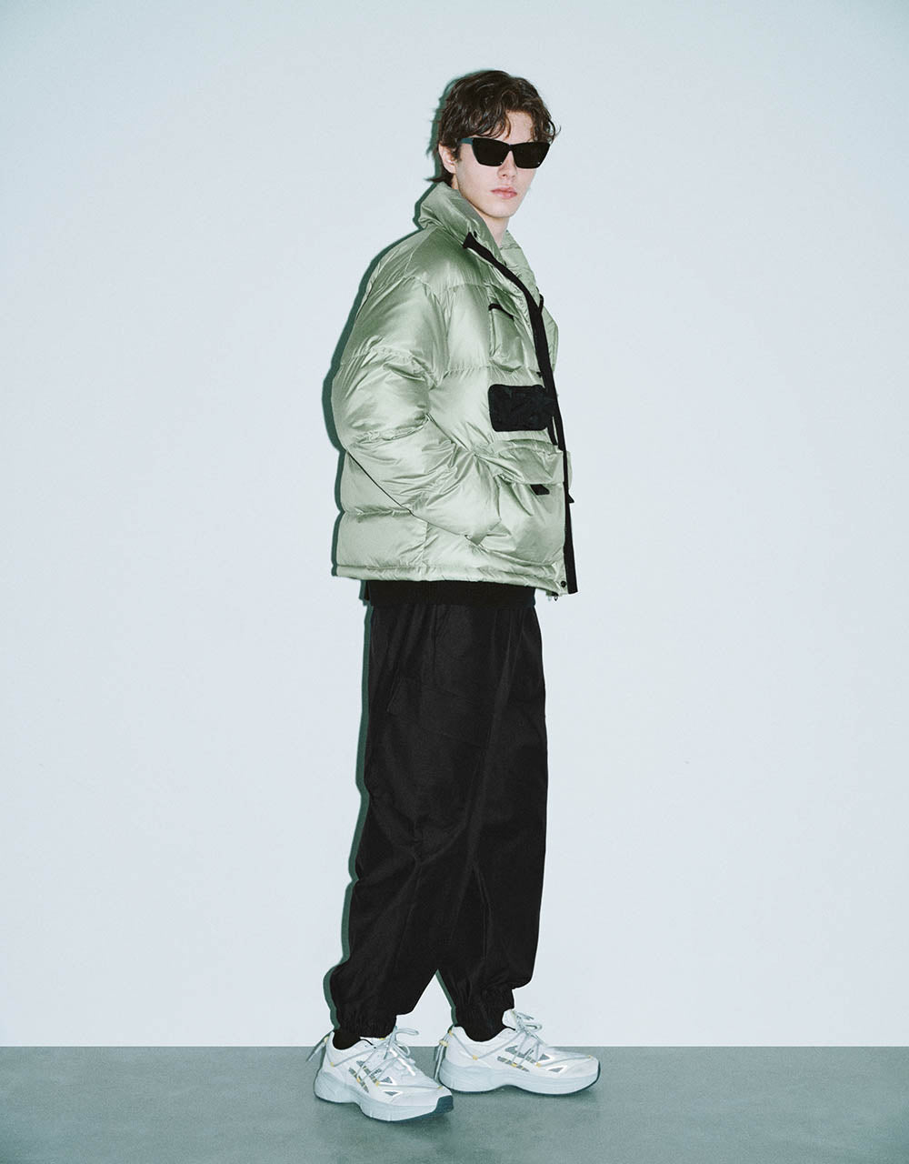 Multi-Pocket Stand Collar Puffer Jacket