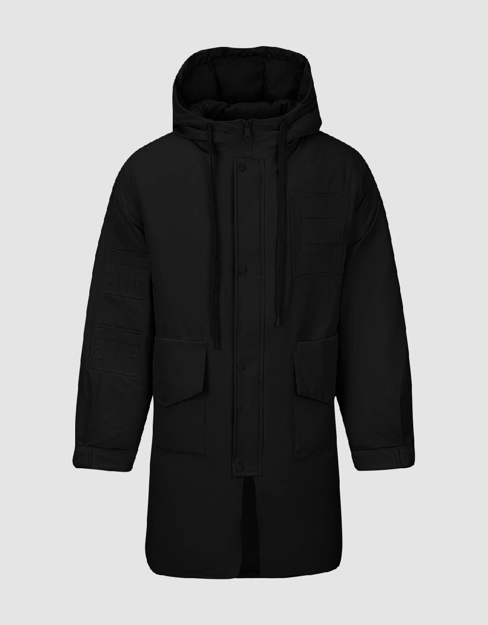 Zipper Front Hooded Down Jacket