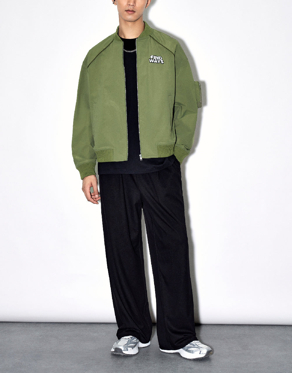 Zipper Front Straight Jacket