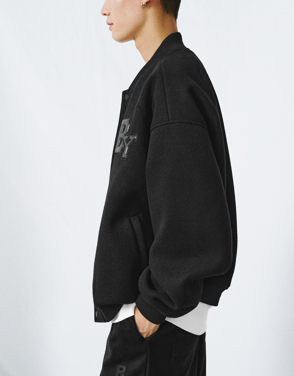 Letter Printed Oversized Jacket