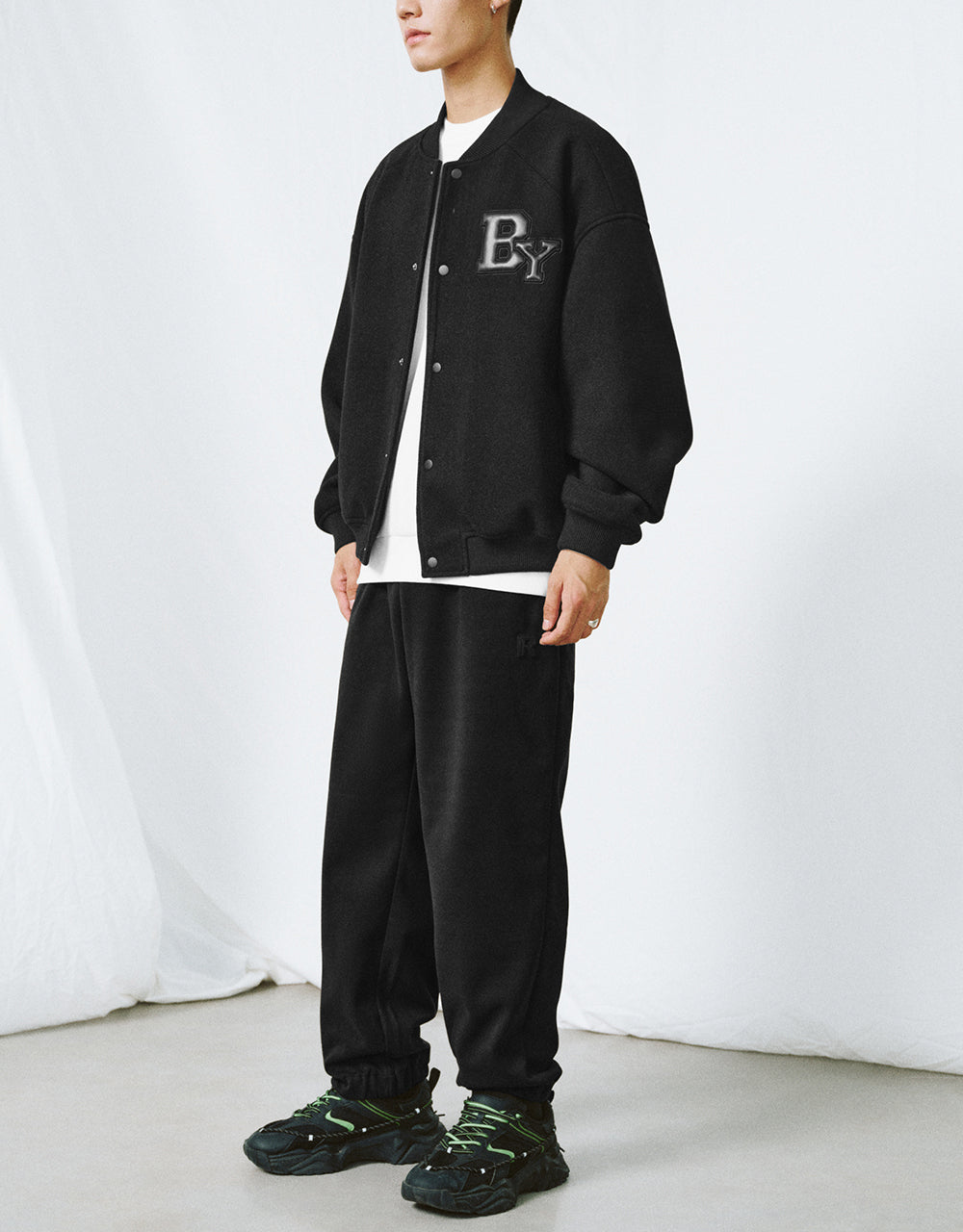 Letter Printed Oversized Jacket