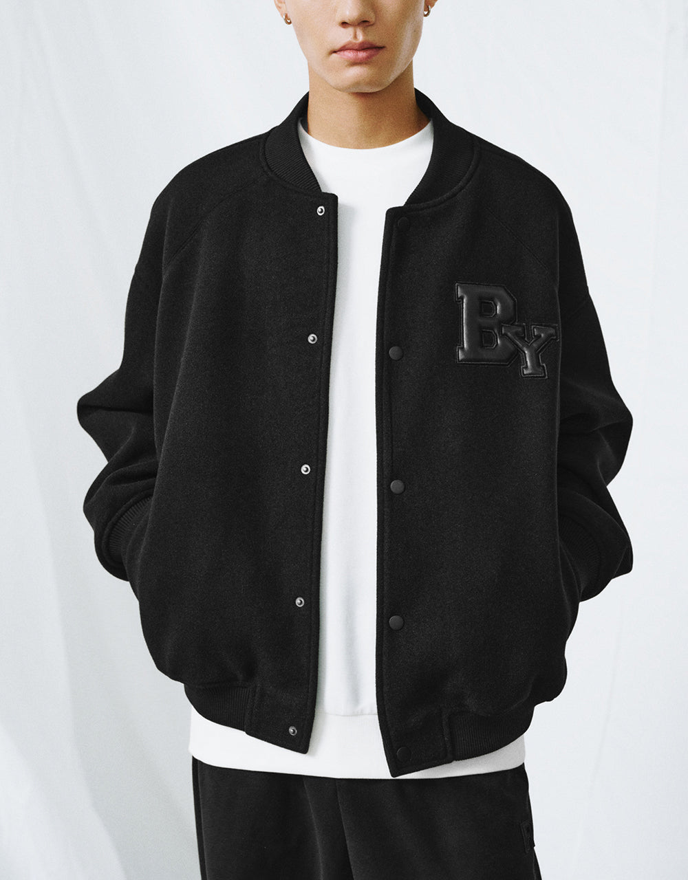 Letter Printed Oversized Jacket