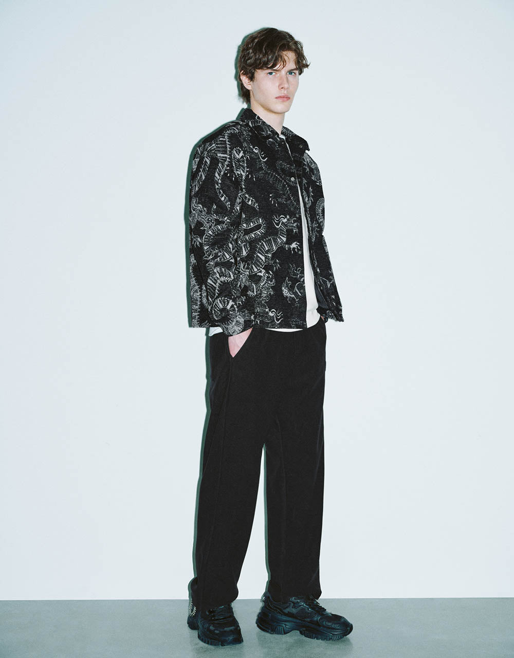 Dragon Printed Straight Jacket