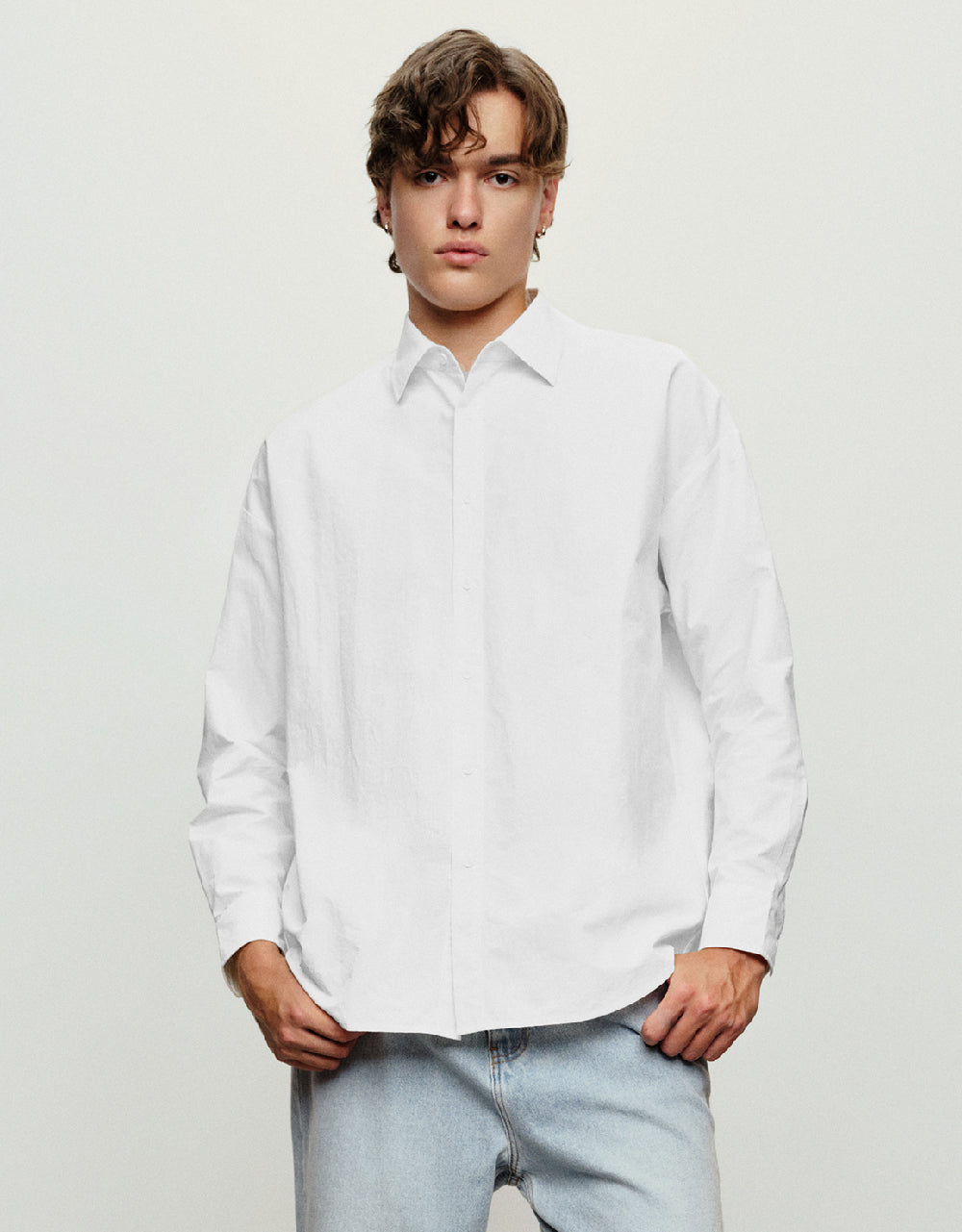 Drop Shoulder Sleeve Loose Shirt