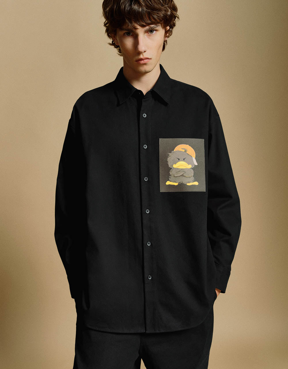 Duck Printed Oversized Shirt