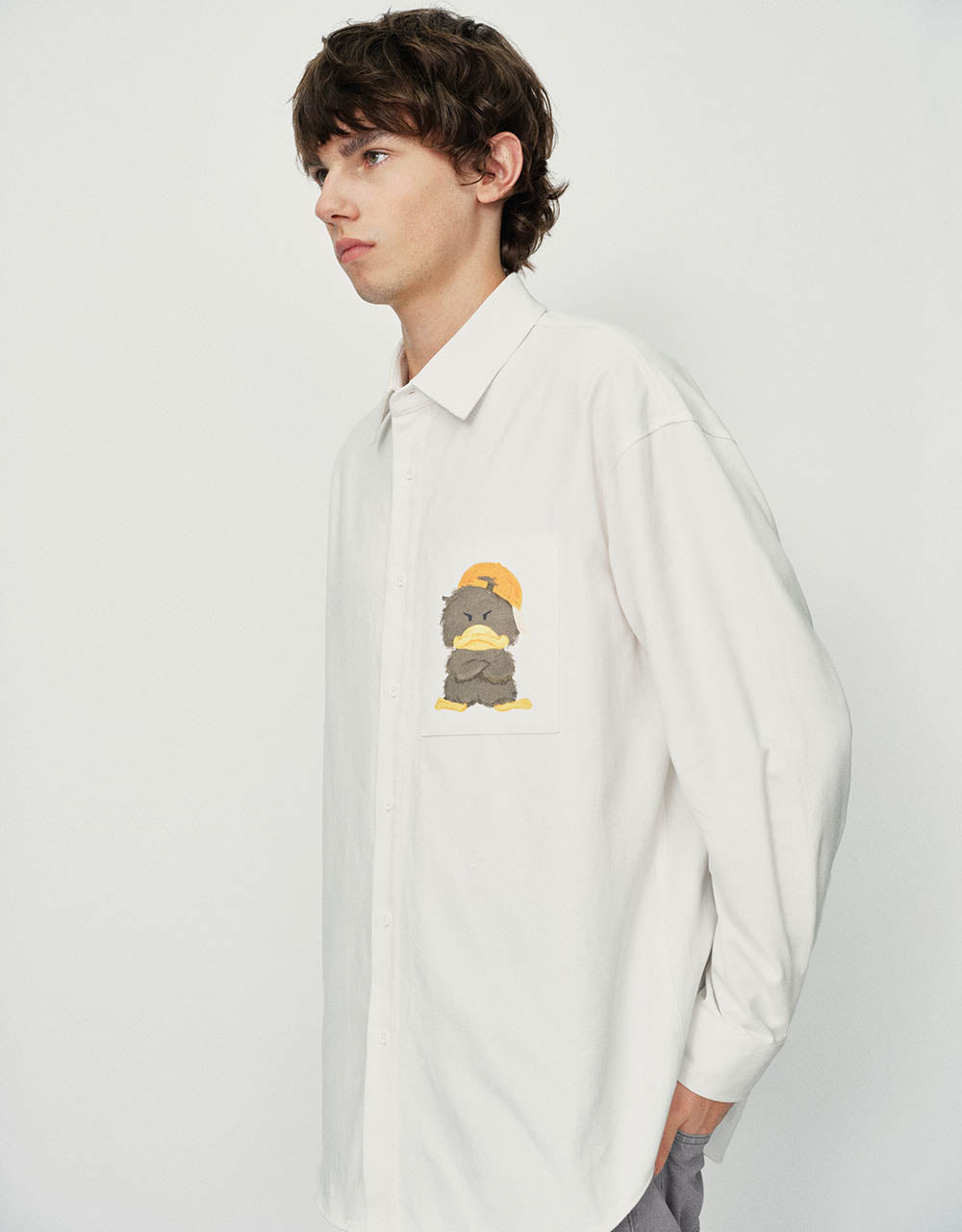 Duck Printed Oversized Shirt