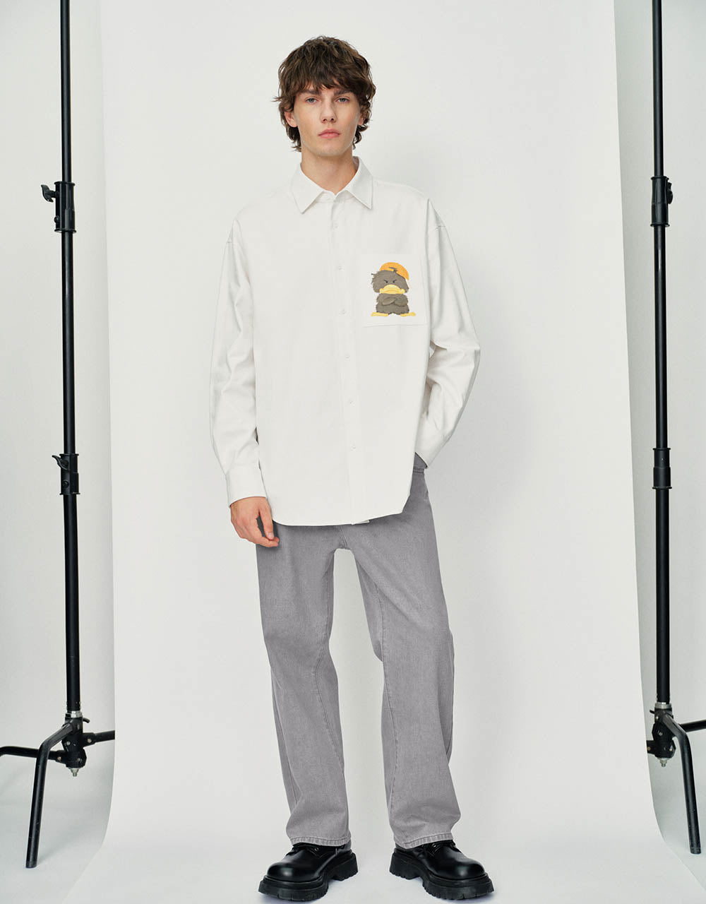 Duck Printed Oversized Shirt