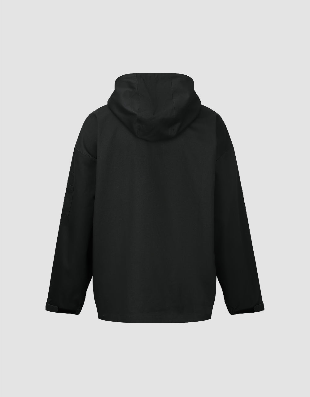 Letter Embossed Oversized Hooded Overhead Shirt