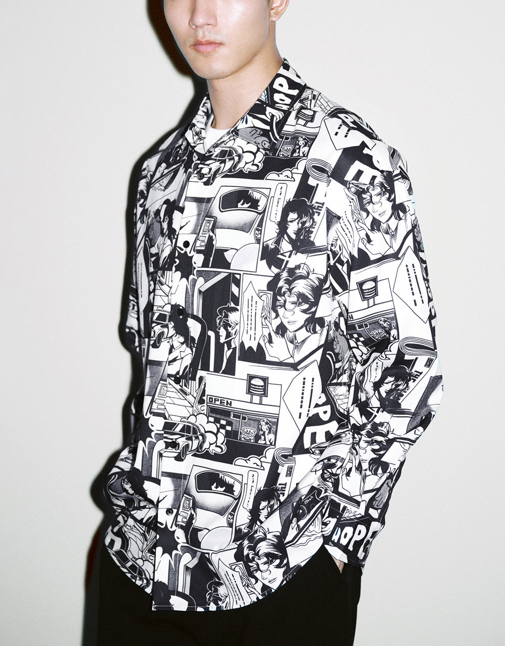 Comic Printed Loose Shirt