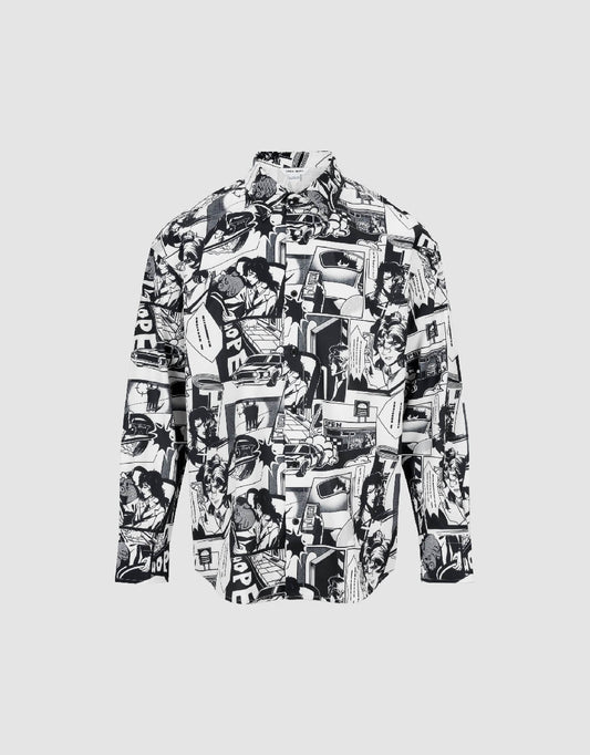 Comic Printed Loose Shirt