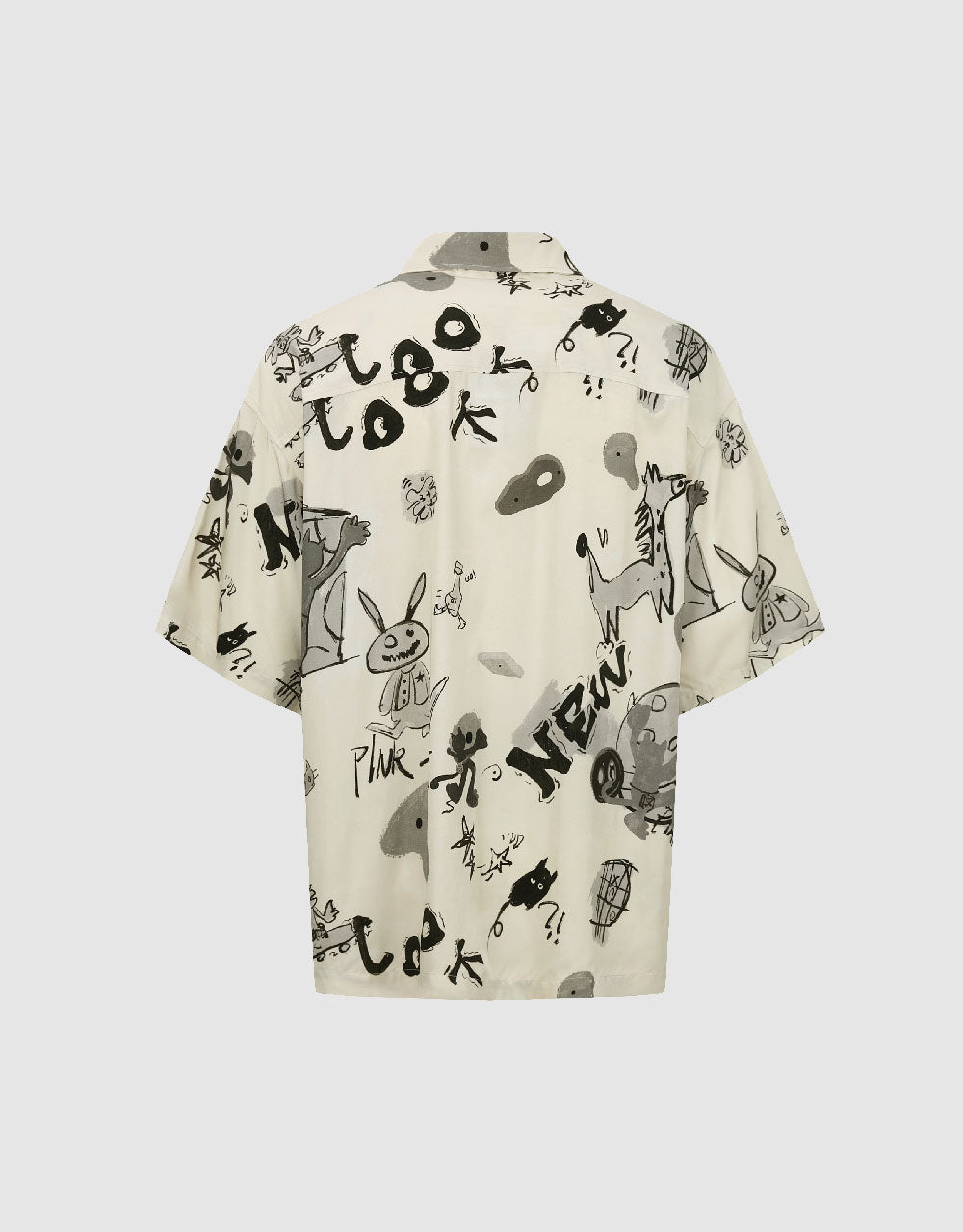 Cartoon Printed Oversized Shirt