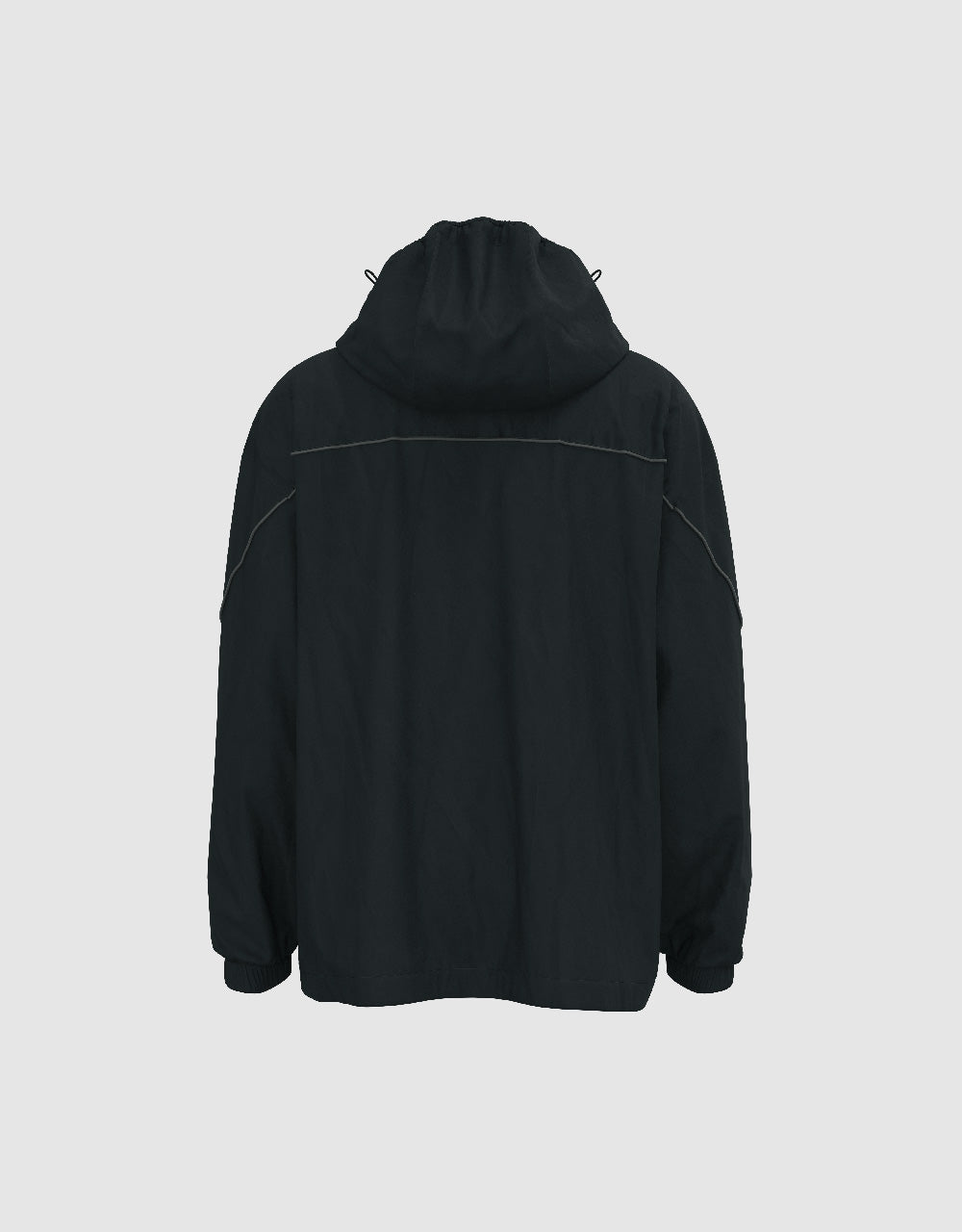 Zip Half Placket Hooded Overhead Shirt