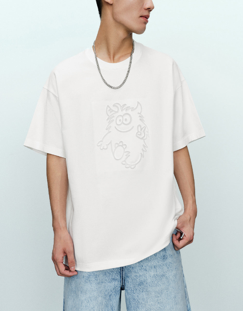 Monster Printed Crew Neck T-Shirt