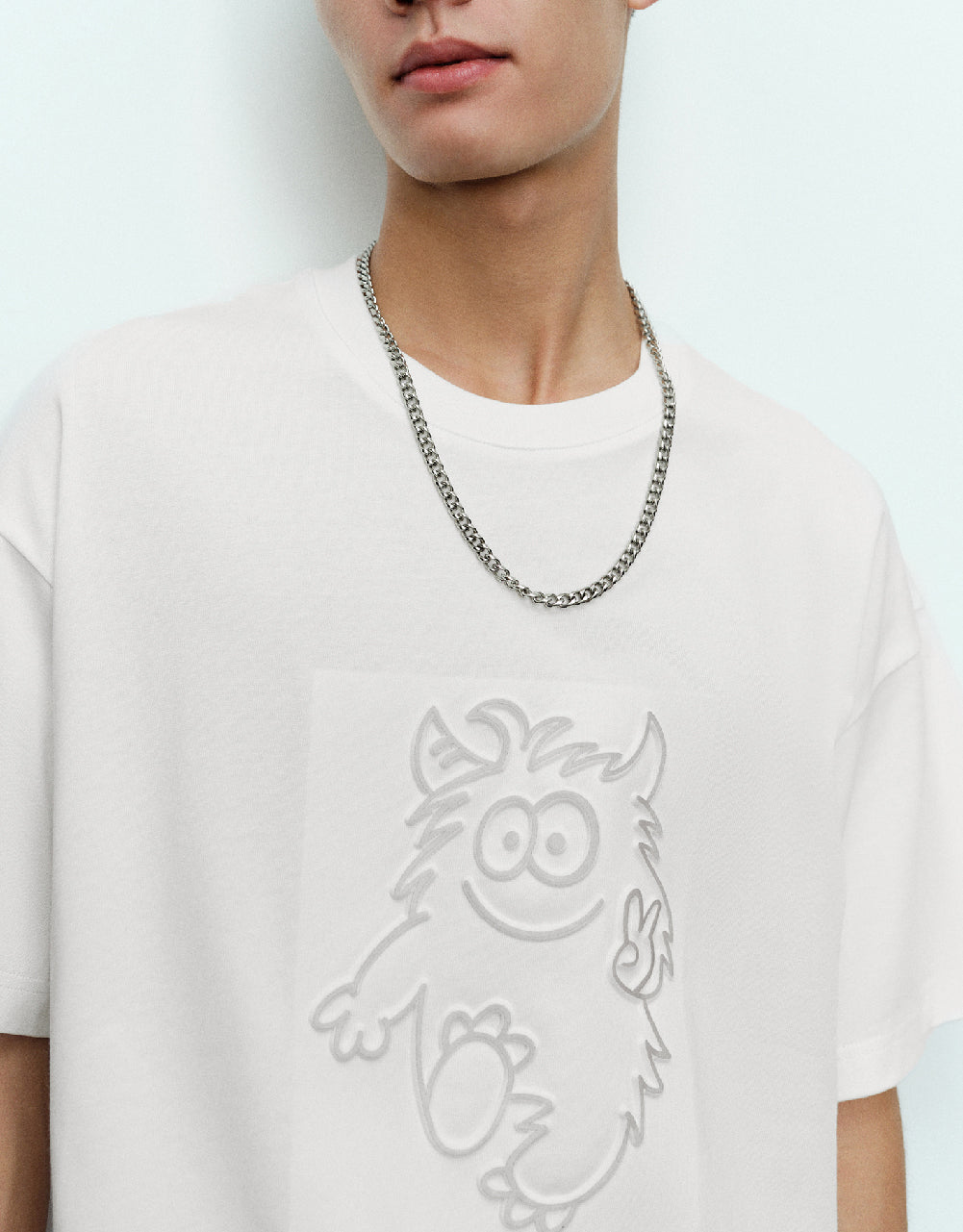 Monster Printed Crew Neck T-Shirt