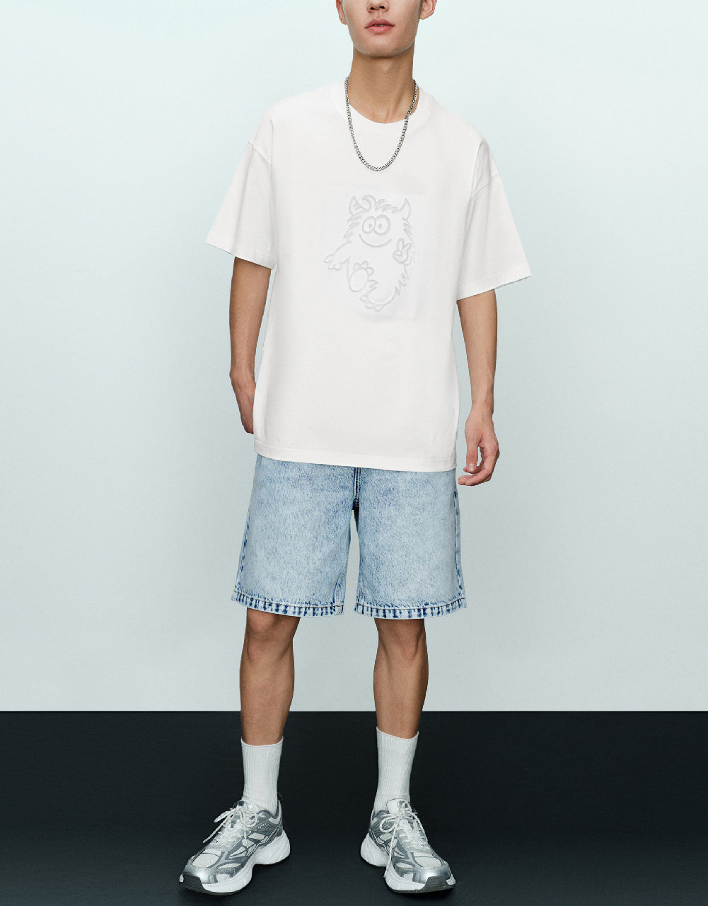 Monster Printed Crew Neck T-Shirt