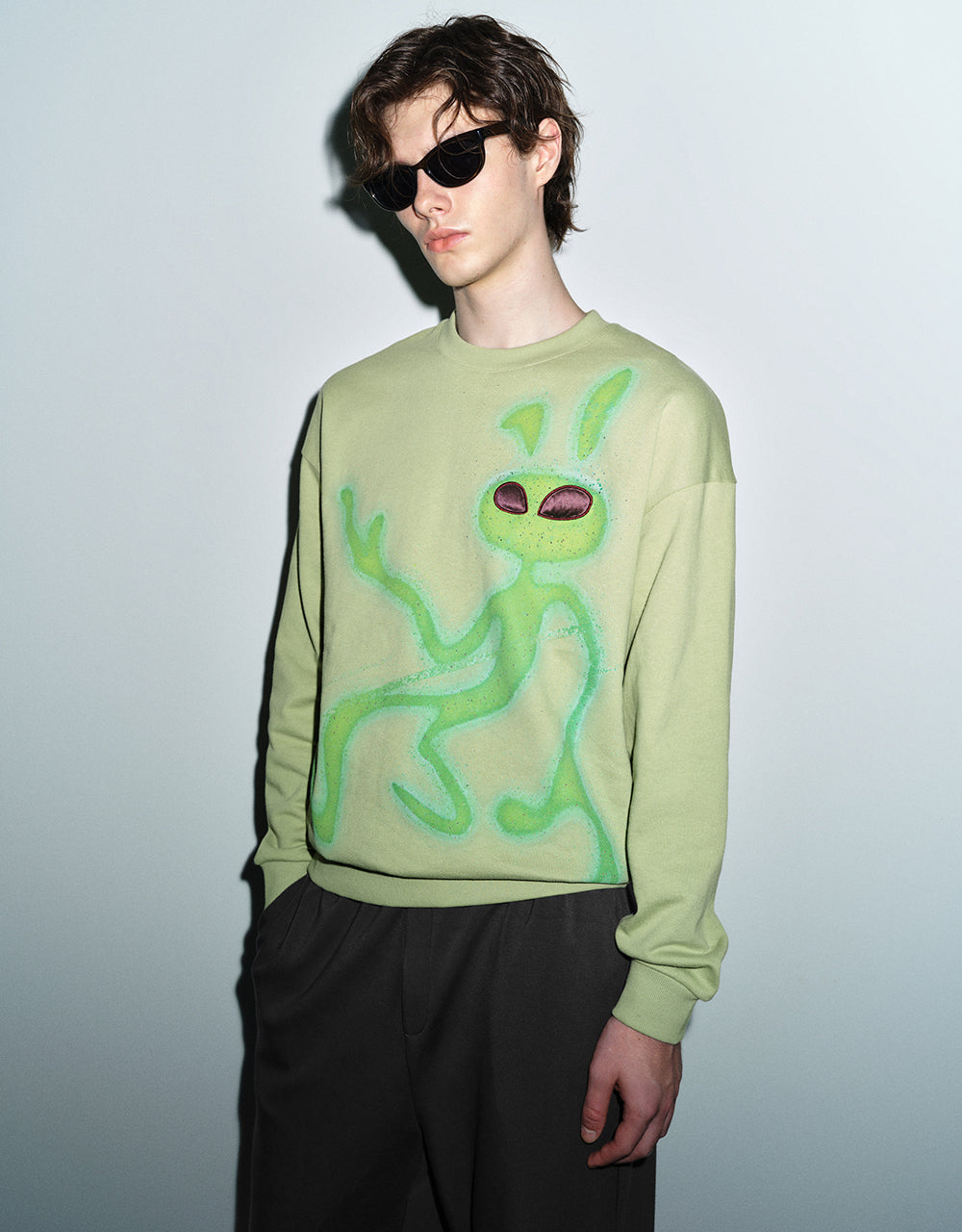 Printed Crew Neck Sweatshirt