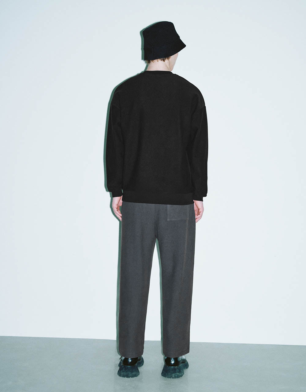 Letter Embossed Crew Neck Sweatshirt