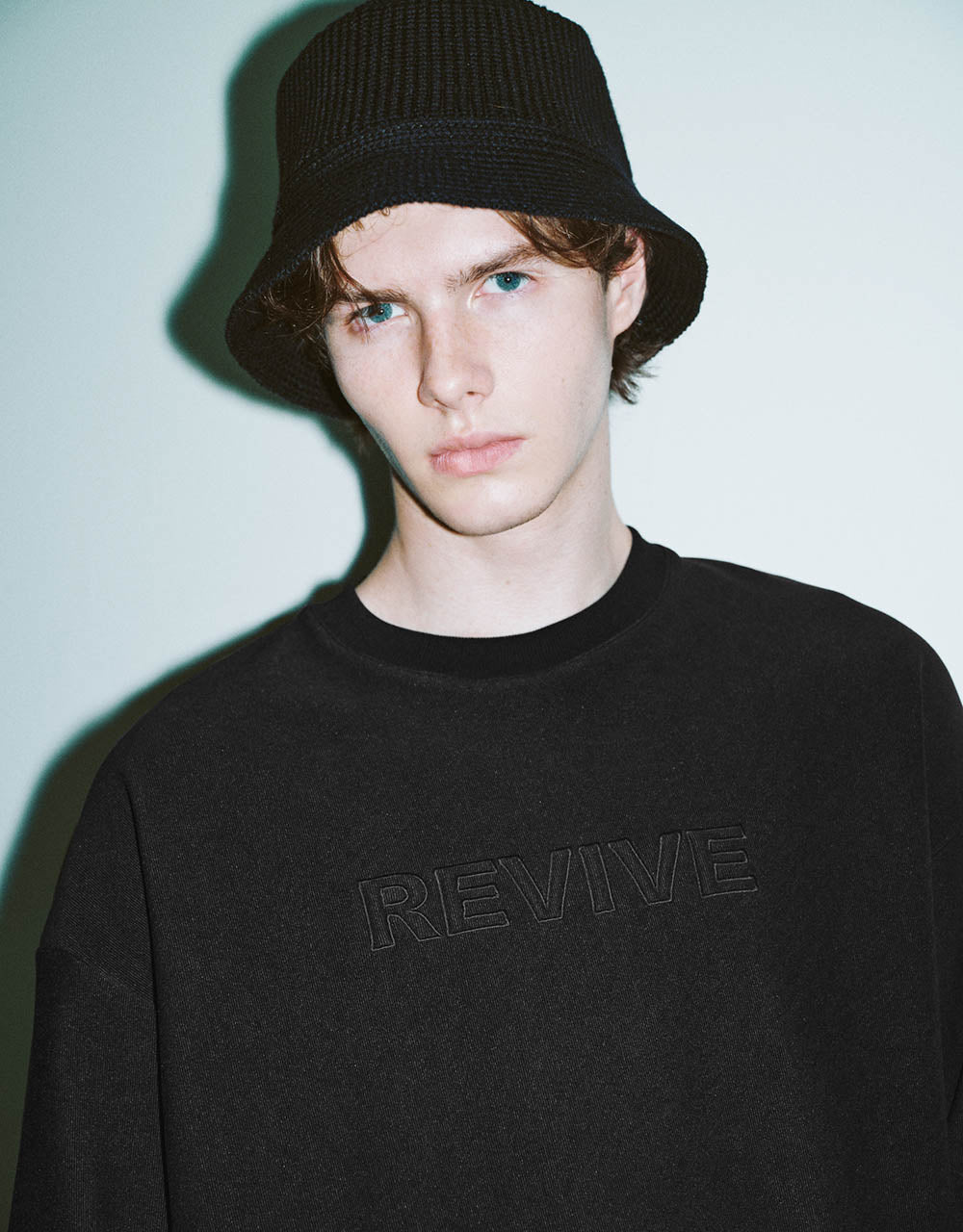 Letter Embossed Crew Neck Sweatshirt