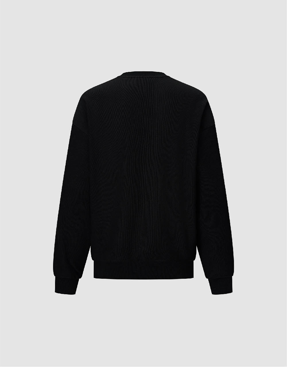 Letter Embossed Crew Neck Sweatshirt