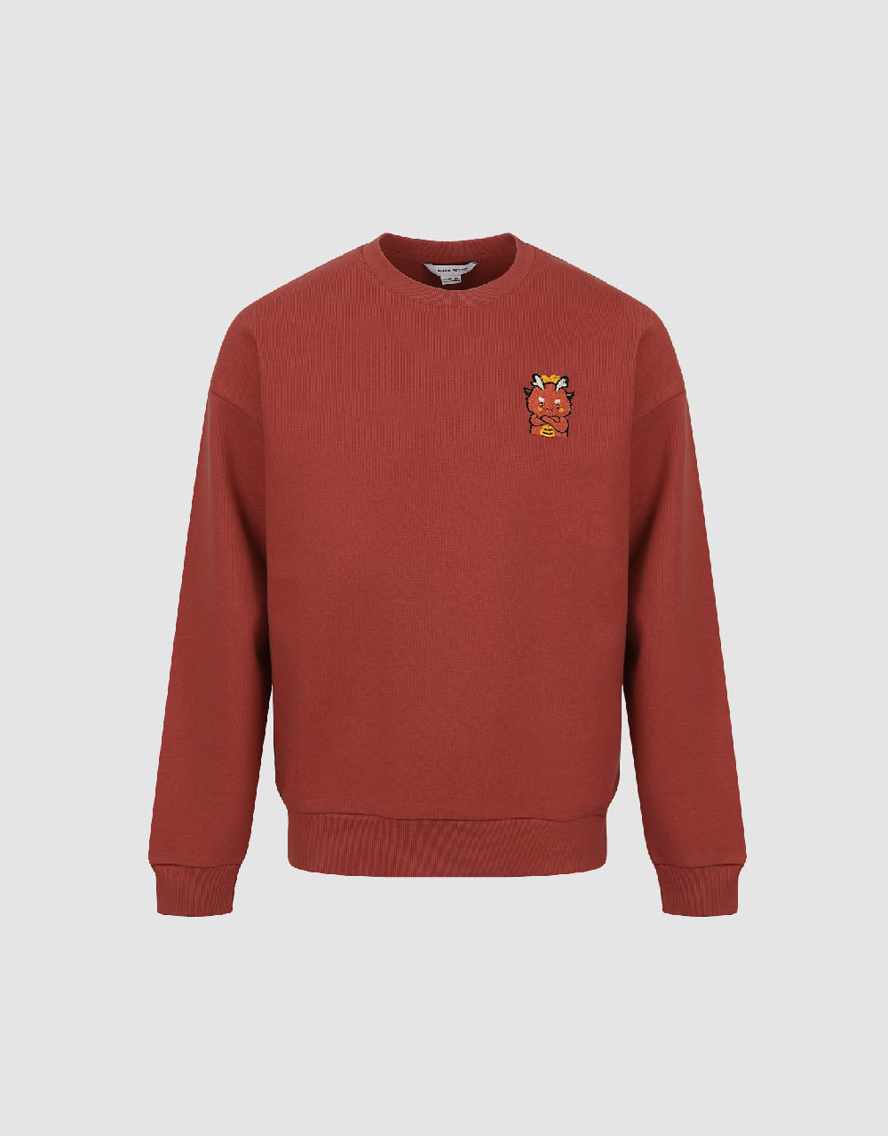 Embossed Crew Neck Sweatshirt